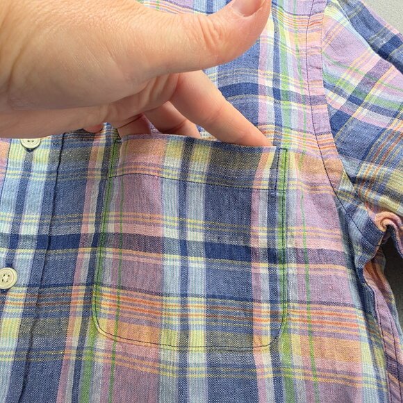 Brooks Bothers x Baird McNutt 100% Irish Linen Regent Long Sleeve Button Down Sm - Picture 3 of 10